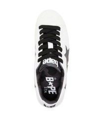 Мужские белые низкие кеды с принтом от A Bathing Ape