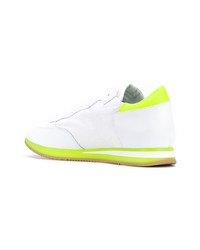 Мужские белые низкие кеды с украшением от Philippe Model