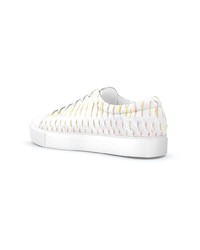 Женские белые низкие кеды со змеиным рисунком от Swear