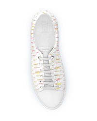 Женские белые низкие кеды со змеиным рисунком от Swear