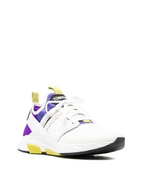 Мужские белые низкие кеды от Tom Ford