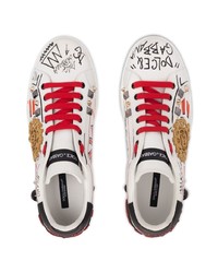 Мужские белые низкие кеды от Dolce & Gabbana