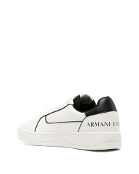 Мужские белые низкие кеды от Armani Exchange