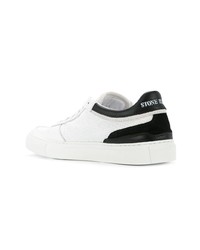 Мужские белые низкие кеды от Stone Island