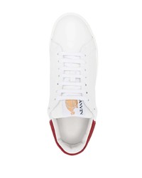 Мужские белые низкие кеды от Lanvin