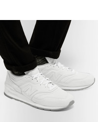 Мужские белые низкие кеды от New Balance