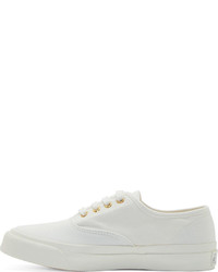 Женские белые низкие кеды от Kitsune