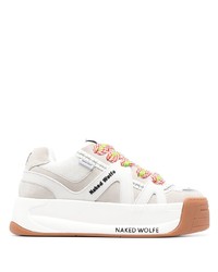 Мужские белые низкие кеды от Naked wolfe