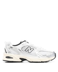 Мужские белые низкие кеды от New Balance