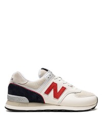 Мужские белые низкие кеды от New Balance