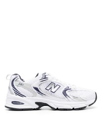 Мужские белые низкие кеды от New Balance