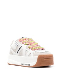 Мужские белые низкие кеды от Naked wolfe