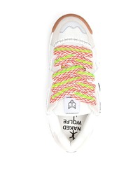 Мужские белые низкие кеды от Naked wolfe