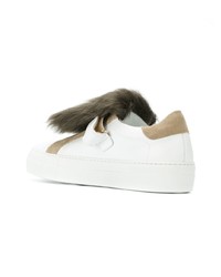 Женские белые низкие кеды от Moncler