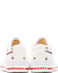 Женские белые низкие кеды от Diesel