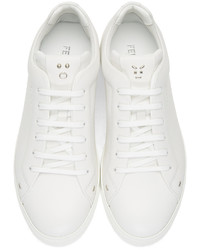 Мужские белые низкие кеды от Fendi