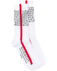 Мужские белые носки с принтом от Givenchy
