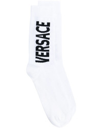 Мужские белые носки с принтом от Versace