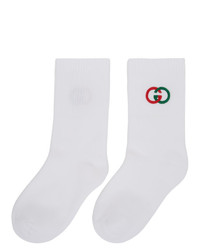 Мужские белые носки с принтом от Gucci