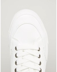 Мужские белые плетеные кеды от Brave Soul