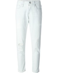 Белые рваные джинсы-бойфренды от Levi's