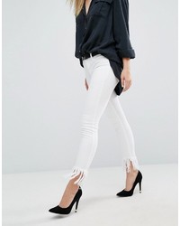 Белые рваные джинсы скинни от Blank NYC