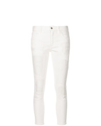 Белые рваные джинсы скинни от Junya Watanabe
