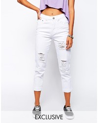 Женские белые рваные джинсы от Asos