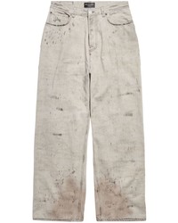 Мужские белые рваные джинсы от Balenciaga