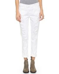 Женские белые рваные джинсы от Current/Elliott