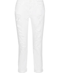 Женские белые рваные джинсы от Current/Elliott