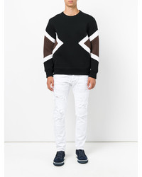 Мужские белые рваные джинсы от DSQUARED2