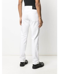 Мужские белые рваные джинсы от Just Cavalli