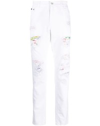 Мужские белые рваные джинсы от Dolce & Gabbana