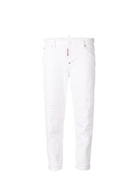 Женские белые рваные джинсы от Dsquared2