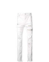 Мужские белые рваные джинсы от God's Masterful Children