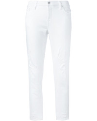 Женские белые рваные джинсы от J Brand