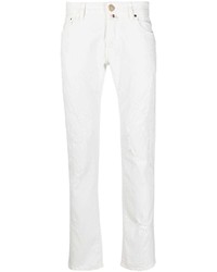 Мужские белые рваные джинсы от Jacob Cohen