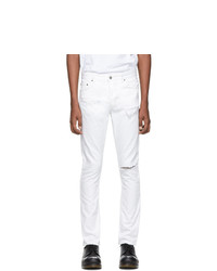 Мужские белые рваные джинсы от Ksubi