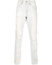 Мужские белые рваные джинсы от Off-White