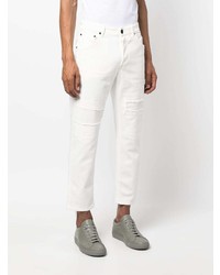 Мужские белые рваные джинсы от PT TORINO