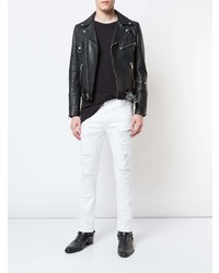 Мужские белые рваные джинсы от God's Masterful Children