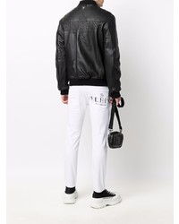 Мужские белые рваные джинсы от Philipp Plein