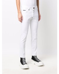 Мужские белые рваные джинсы от Philipp Plein
