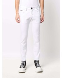 Мужские белые рваные джинсы от Philipp Plein