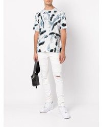 Мужские белые рваные джинсы от purple brand