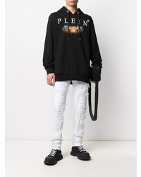 Мужские белые рваные джинсы от Philipp Plein
