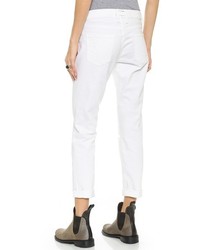 Женские белые рваные джинсы от Current/Elliott