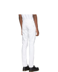 Мужские белые рваные джинсы от Ksubi