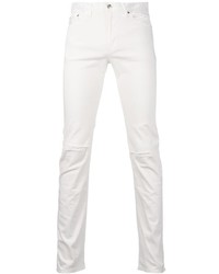 Мужские белые рваные джинсы